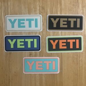 Set of 5 Yeti stickers